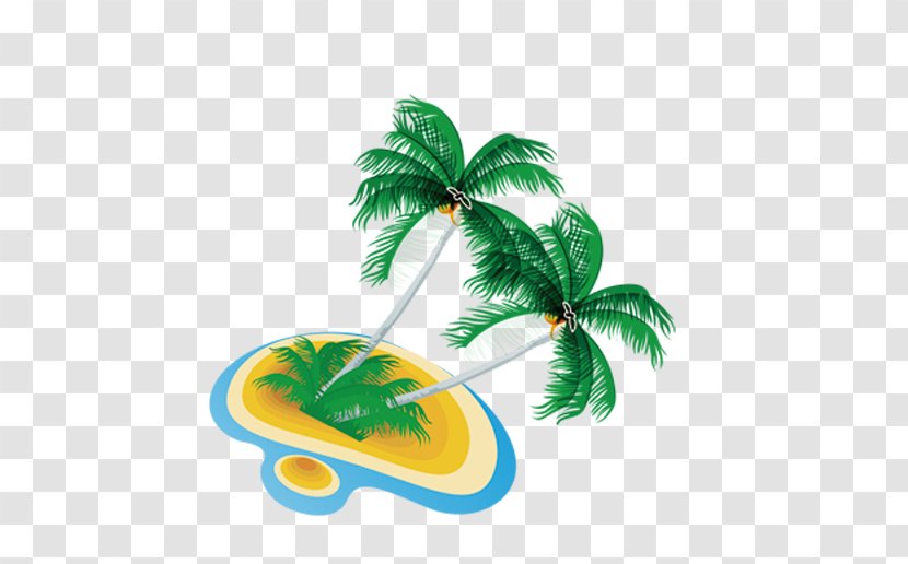 Template Clip Art - Poster - Palm Tree Island Transparent PNG