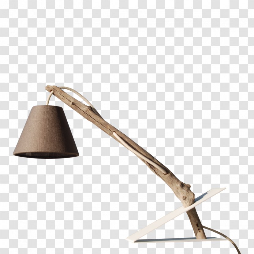 Lamp Light Fixture Driftwood Design - Beige - Single Piece Sculpture Transparent PNG