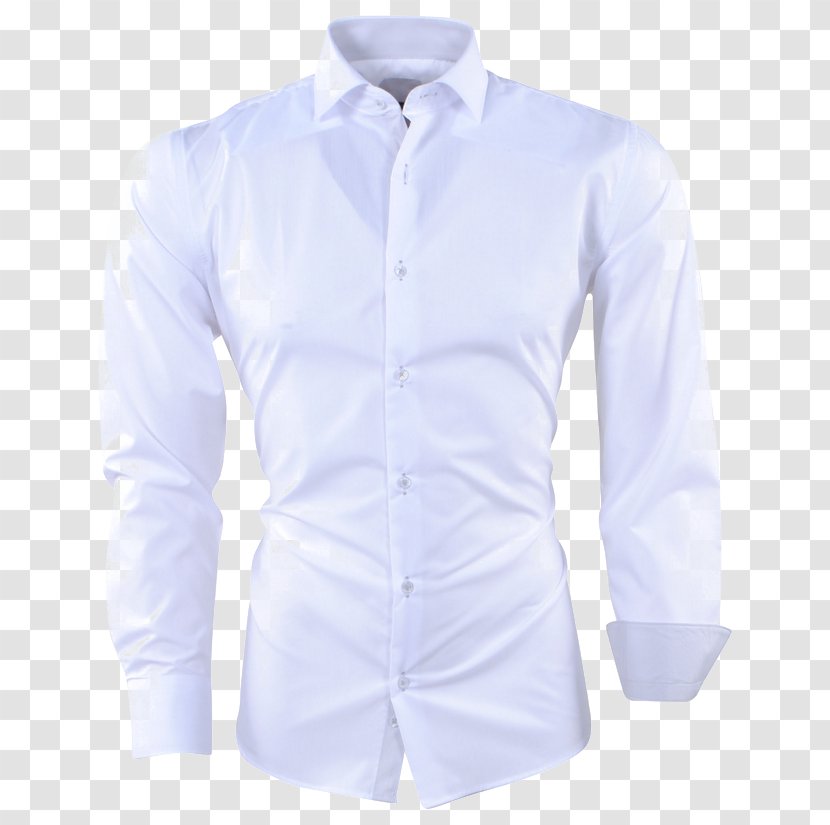 T-shirt Dress Shirt Blue Sleeve - Button Transparent PNG
