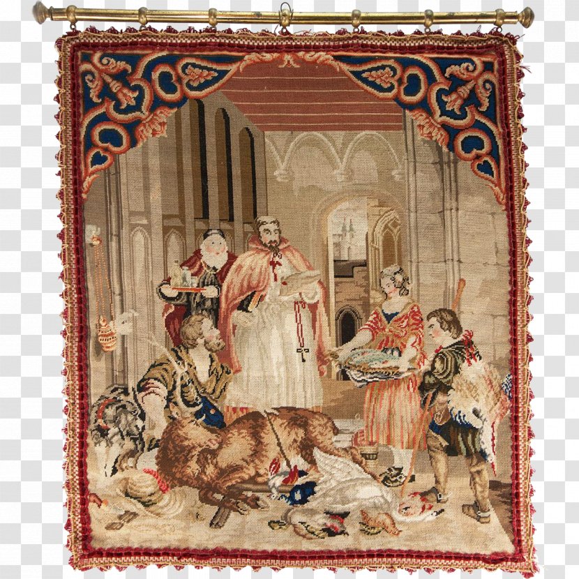 Tapestry Needlepoint Needlework Antique Textile - Picture Frames Transparent PNG