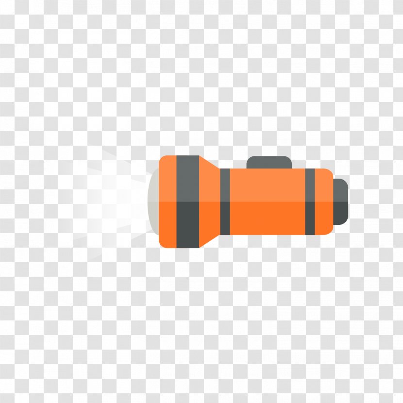 Flashlight Icon - Scalable Vector Graphics - Orange Transparent PNG