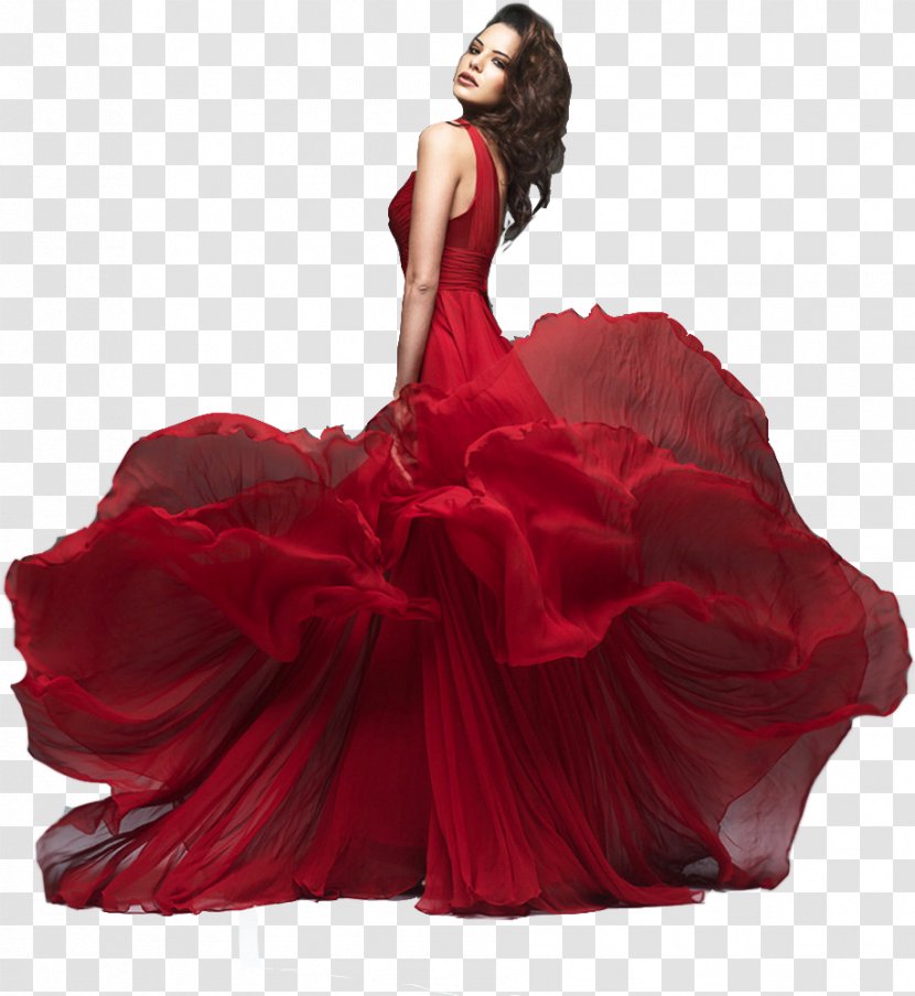 Dress Gown Clothing Red Shoulder - Pink - Cocktail Formal Wear Transparent PNG