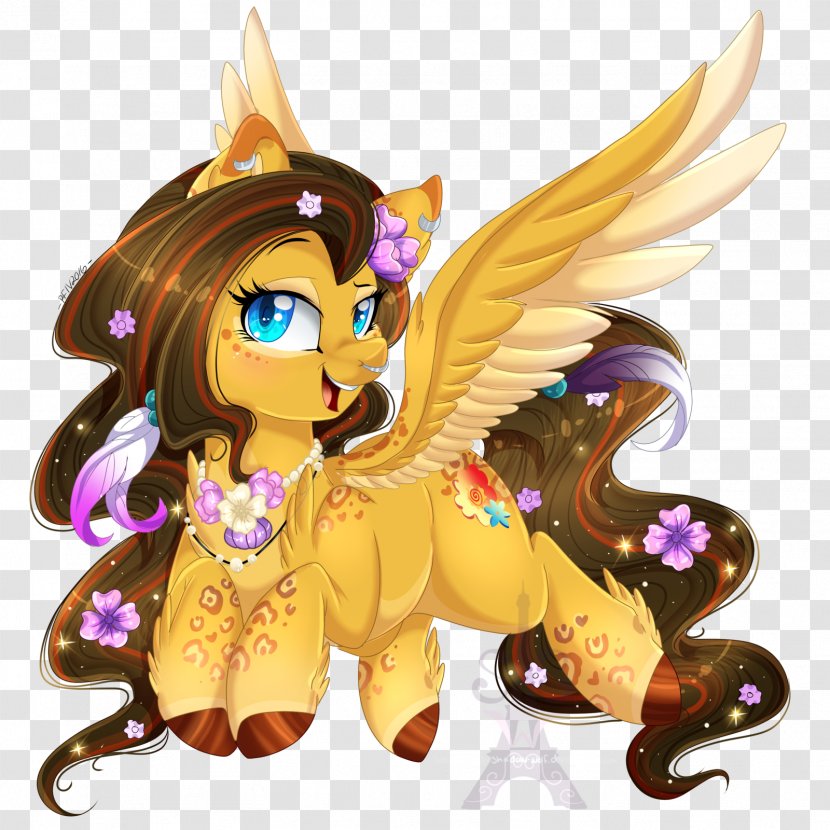 Pony Horse Cartoon Figurine - Heart - Feather Material Transparent PNG