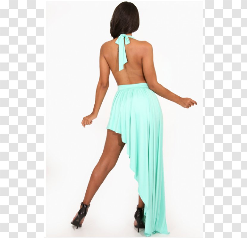 Shoulder Cocktail Dress - Turquoise Transparent PNG
