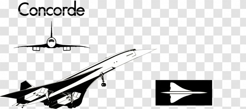 Concorde Airplane Contemporary Art - Line Drawing Transparent PNG