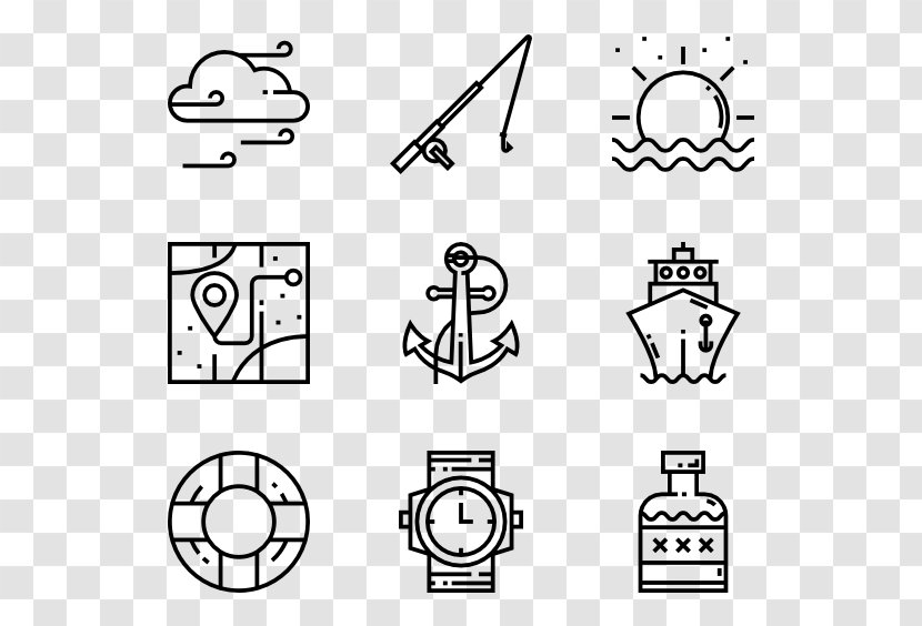Icon Design Graphic - Cartoon - Nautical Elements Transparent PNG