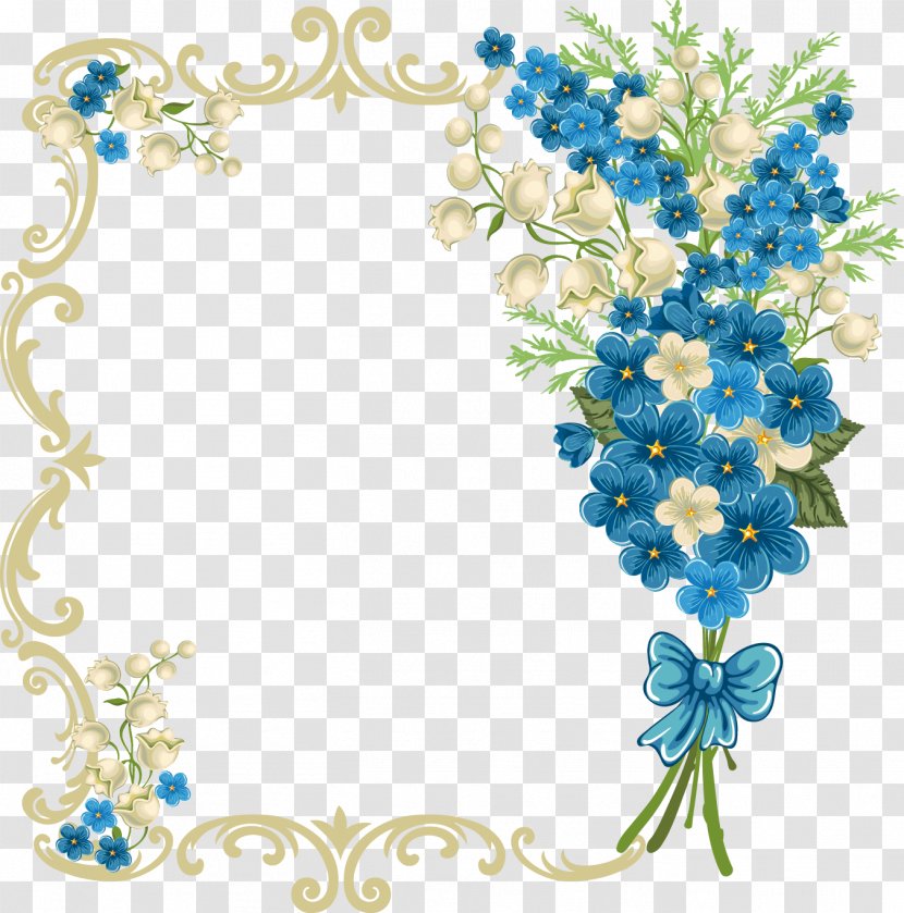 Cut Flowers Picture Frames Floral Design Floristry - Rose Family - Blue Transparent PNG