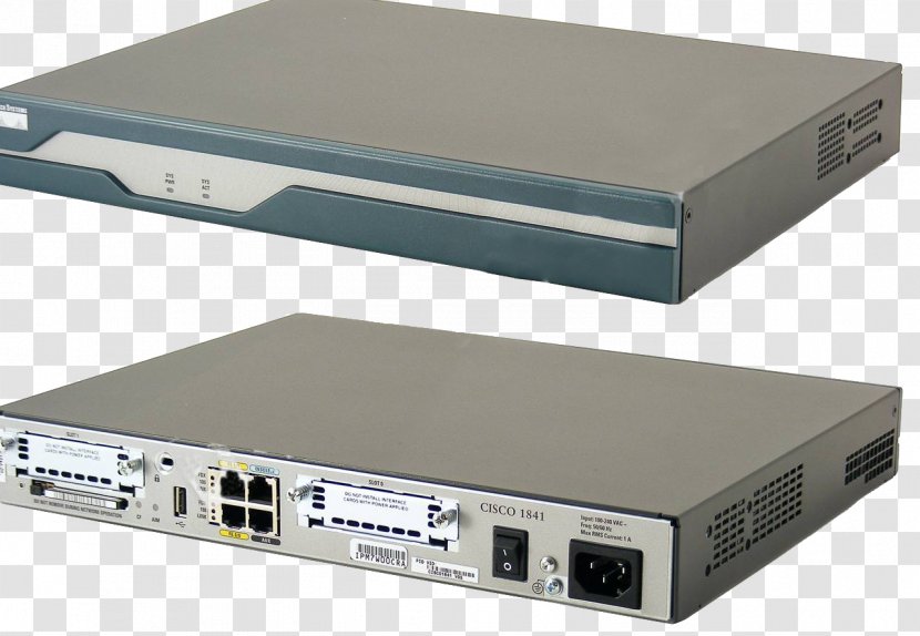 Cisco Systems Router 1841 Integrated Services IOS - Ethernet Hub - Virtual Private Network Transparent PNG