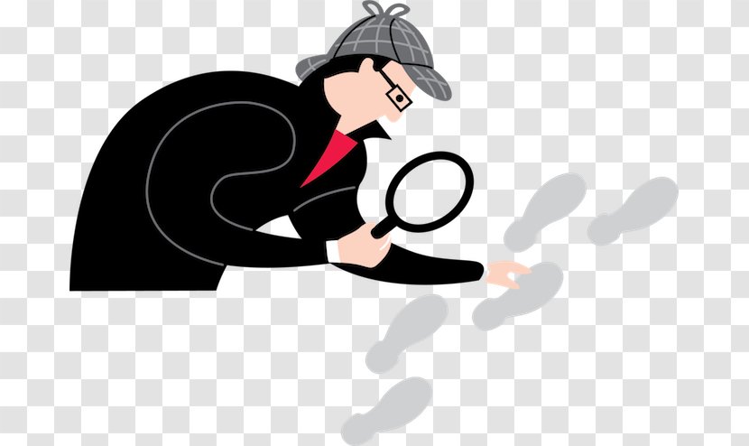 Marketing Research Magnifying Glass Detective Analysis - Silhouette - Step Process Transparent PNG
