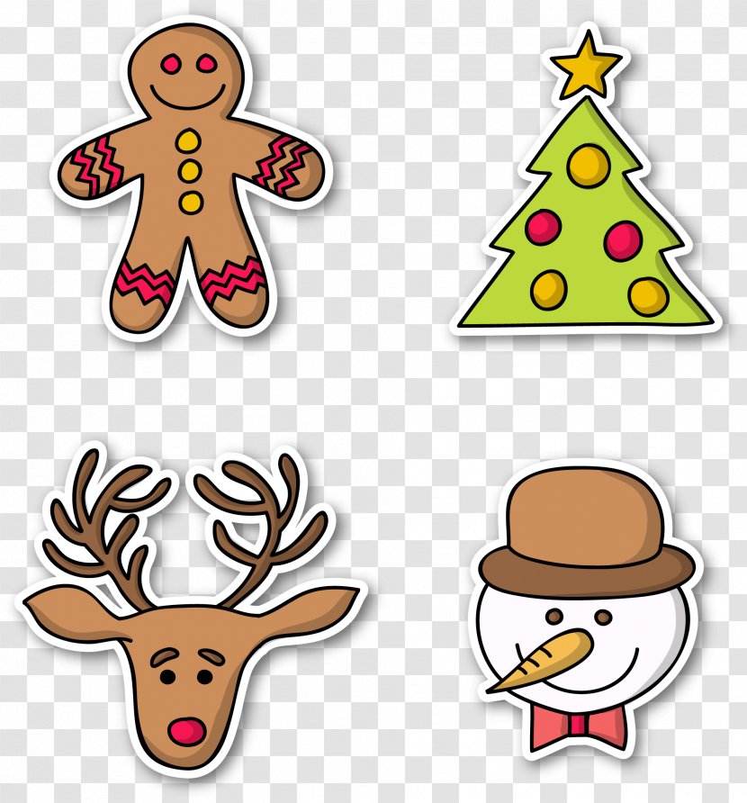 Christmas Tree Ornament Clip Art - Food - Snowman Elk Transparent PNG