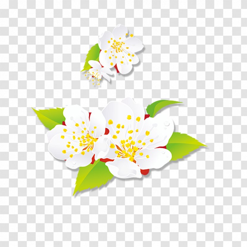 Art Floral Design Happy New Year - Yellow - White Peach Transparent PNG