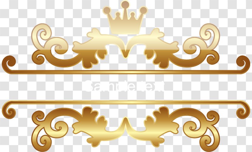 Motif Crown Vecteur - Text - Gold Pattern Transparent PNG