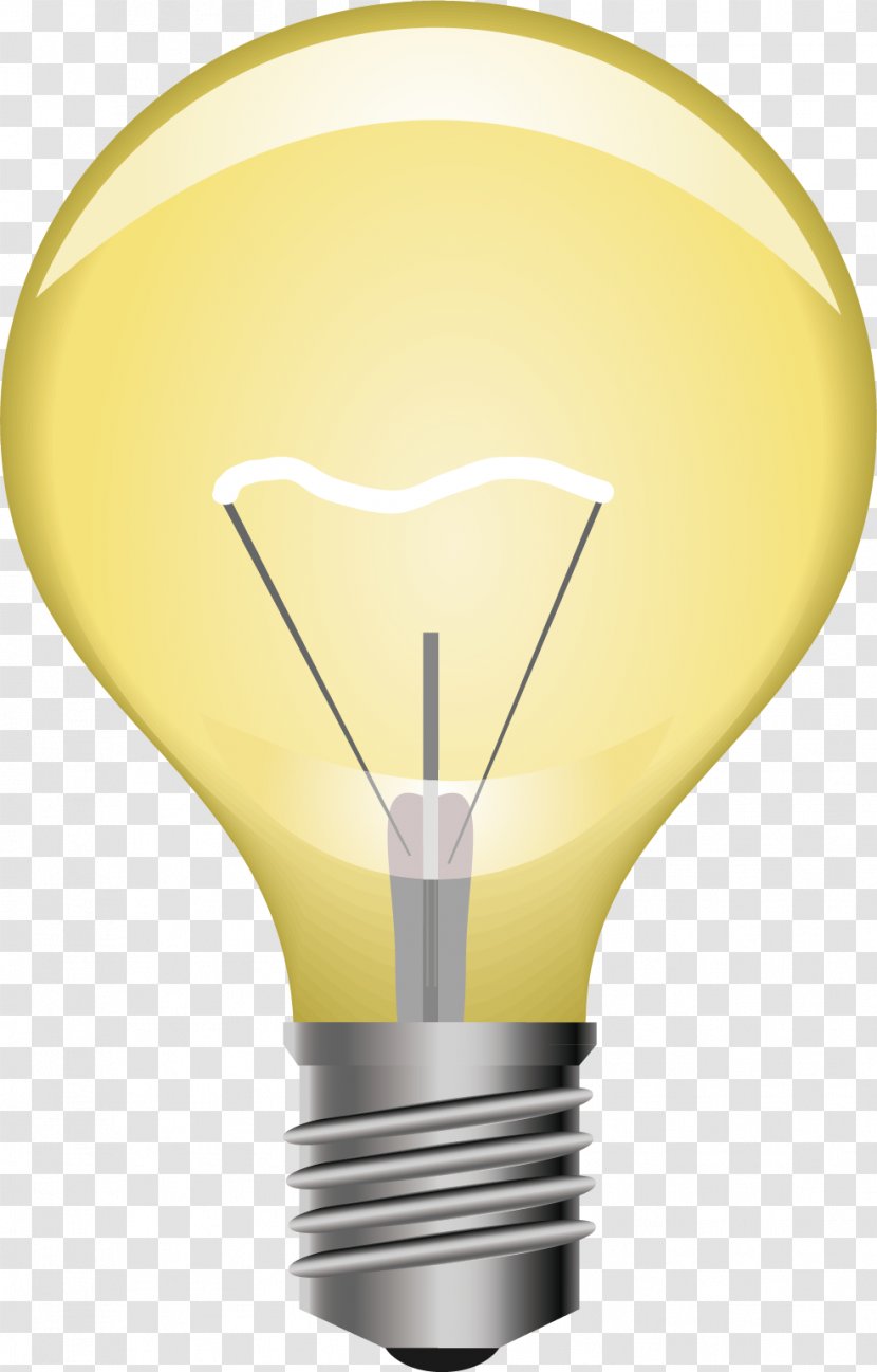 Incandescent Light Bulb Lamp - Electric - Vector Material Transparent PNG