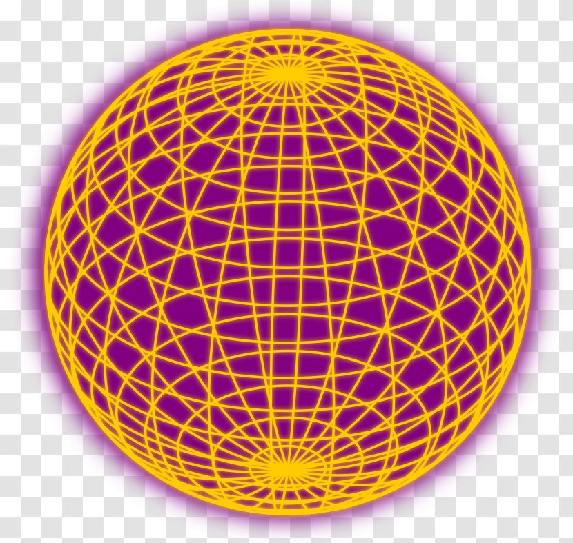 Globe Clip Art - Yellow - Wire Transparent PNG