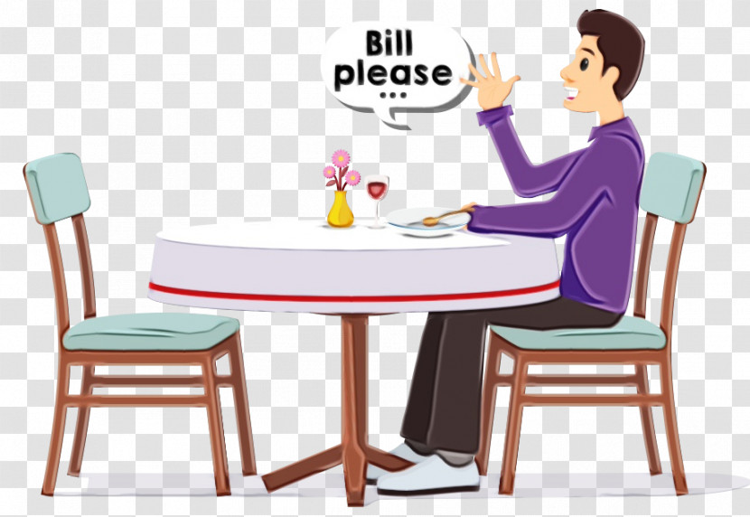 Cafe Restaurant Cartoon Customer Waiter Transparent PNG
