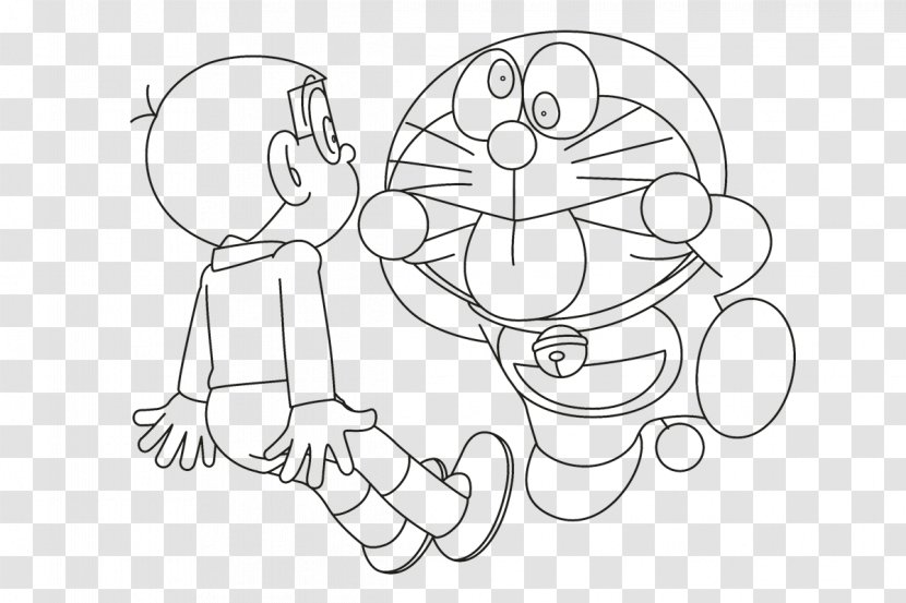 Nobita Nobi Doraemon 4: To Tsuki No Oukoku Coloring Book Drawing - Frame Transparent PNG