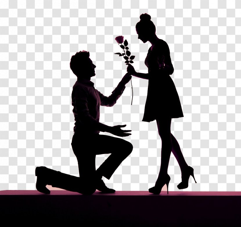 Intimate Relationship Clip Art - Take A Couple Of Roses Transparent PNG
