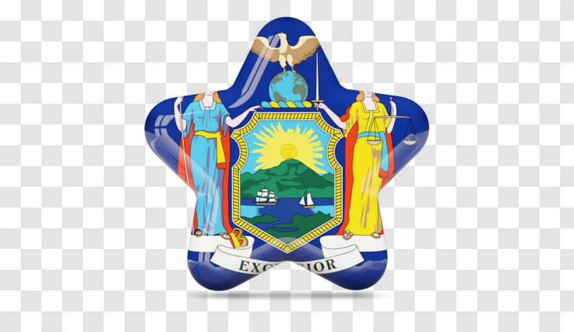 New York City Coat Of Arms Flag Throw Pillows Cobalt Blue - Icons Transparent PNG