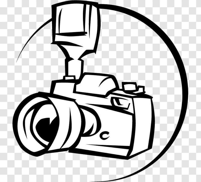 Camera Coloring Book Drawing Clip Art - Black And White - Line Transparent PNG