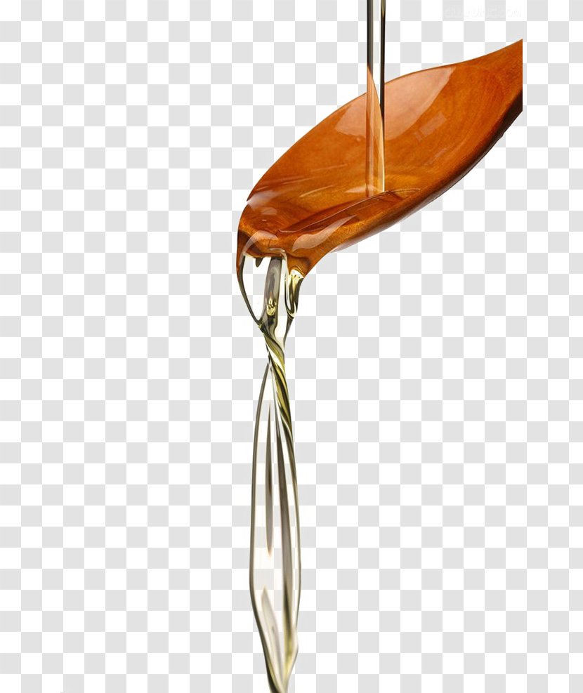 Olive Oil Liquid Vegetable - On A Wooden Spoon Transparent PNG