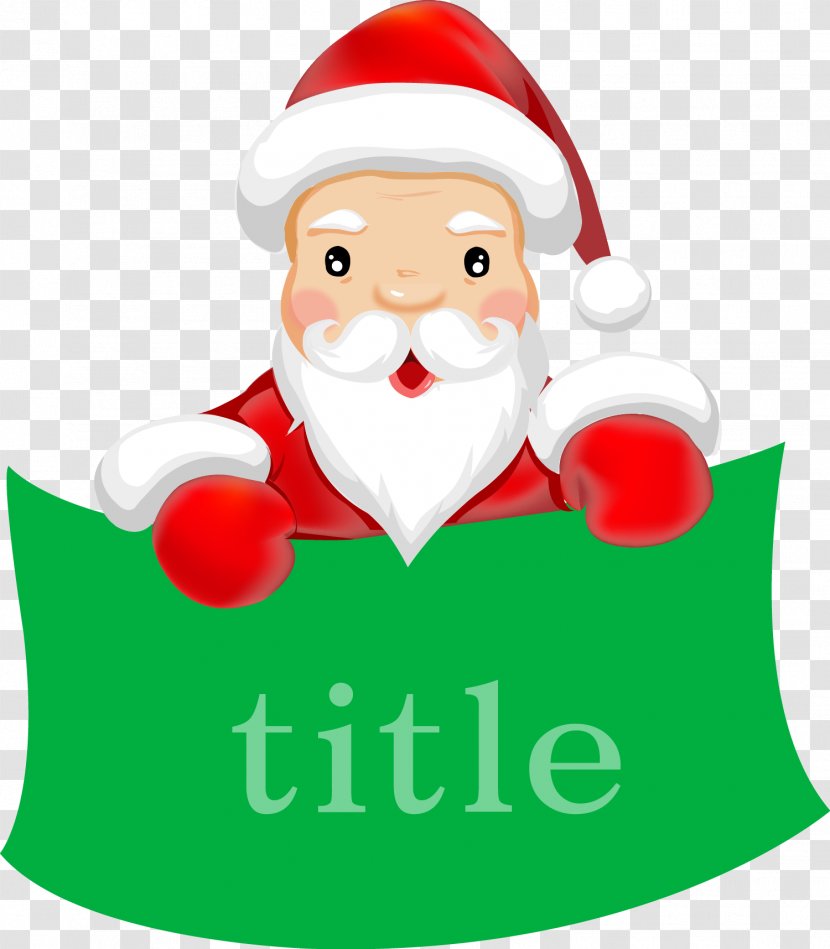 Santa Claus Christmas Ornament Clip Art - Cartoon Element Transparent PNG