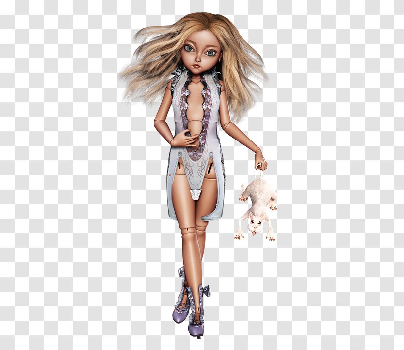 Barbie Doll Rat Dress Blond - Silhouette Transparent PNG