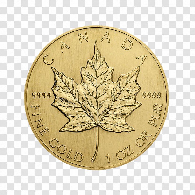 Canada Gold Coin Canadian Maple Leaf Transparent PNG