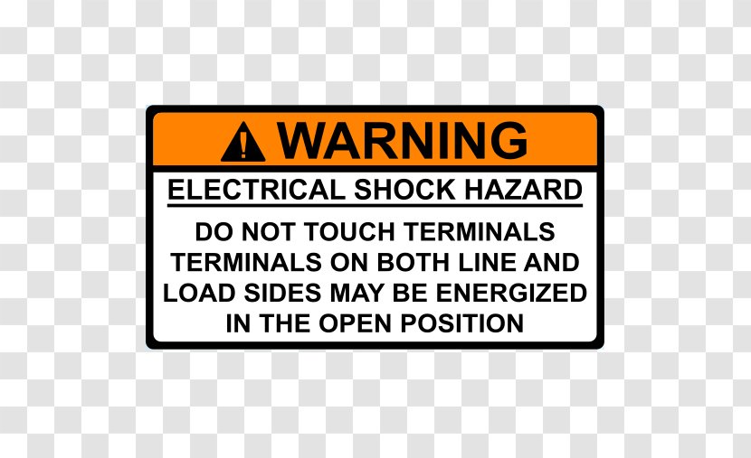 Warning Label Hazard Symbol Electrical Injury Electricity - Sticker - Shock Transparent PNG