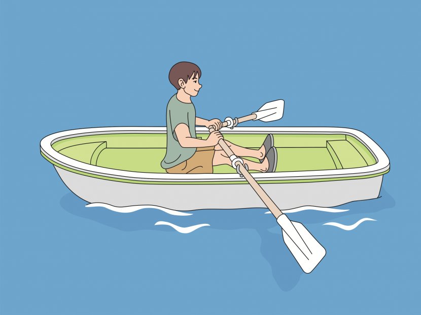 Rowing Boat Drawing - Water Transparent PNG