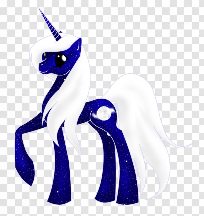 Horse Clip Art Cobalt Blue Character - Silhouette - Winter Moonlight Transparent PNG