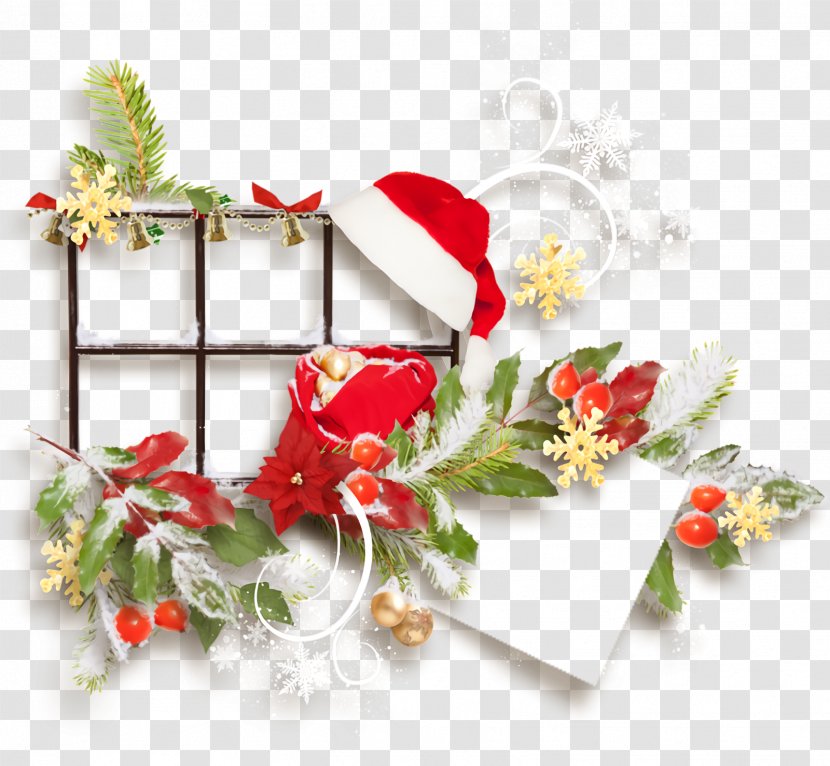 Christmas Frame Border Decor - Greeting Rose Transparent PNG