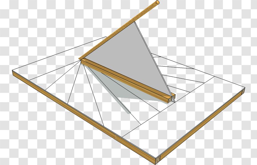 Sundial Cadran Horizontal Triangle Paper - Roof Transparent PNG