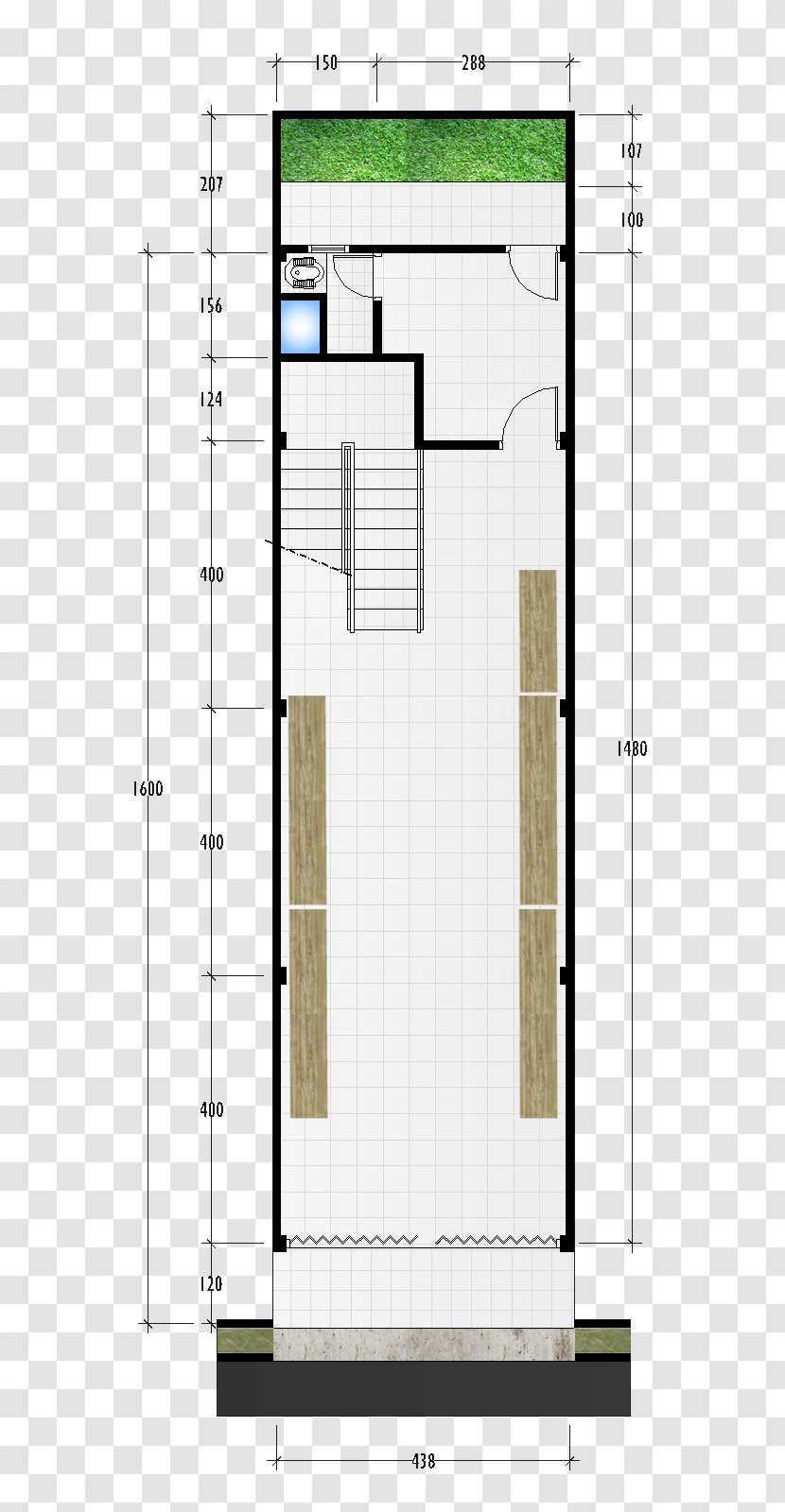 Floor Plan Shophouse Facade - Minimalism - House Transparent PNG