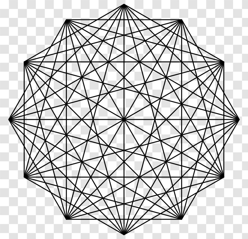 Complete Graph Theory Vertex Simplex - Symmetry - Mandala Clipart Transparent PNG
