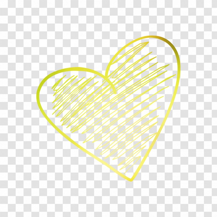 Yellow Product Design Line Heart Transparent PNG