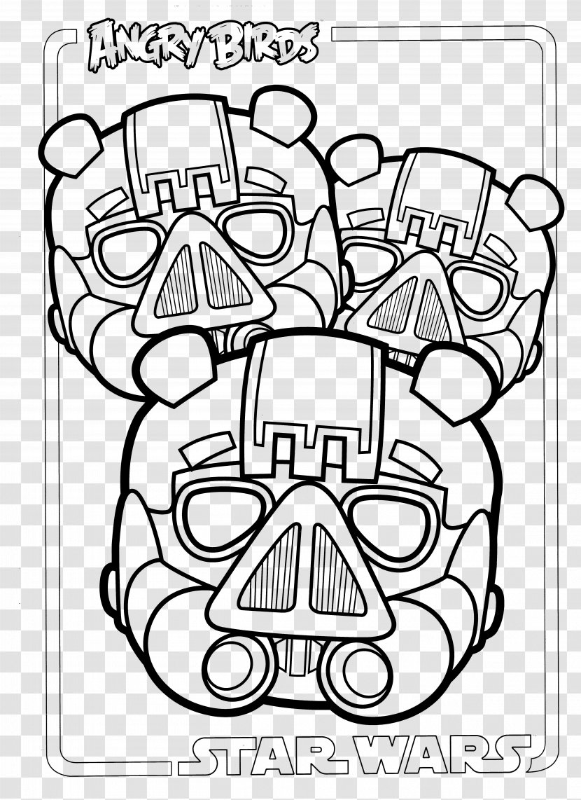Angry Birds Star Wars Coloring Book Line Art Drawing - Fiction Transparent PNG