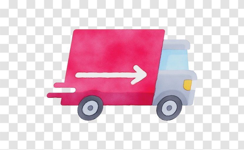 Pink Transport Motor Vehicle Mode Of - Watercolor - Car Transparent PNG