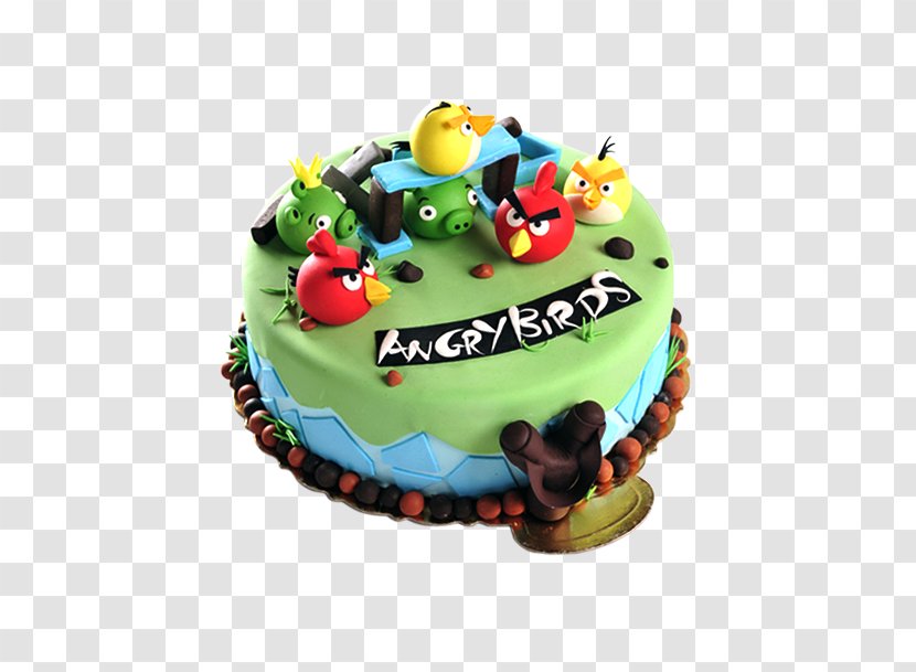 Birthday Cake Torte Bird - Fondant - Angry Birds Transparent PNG