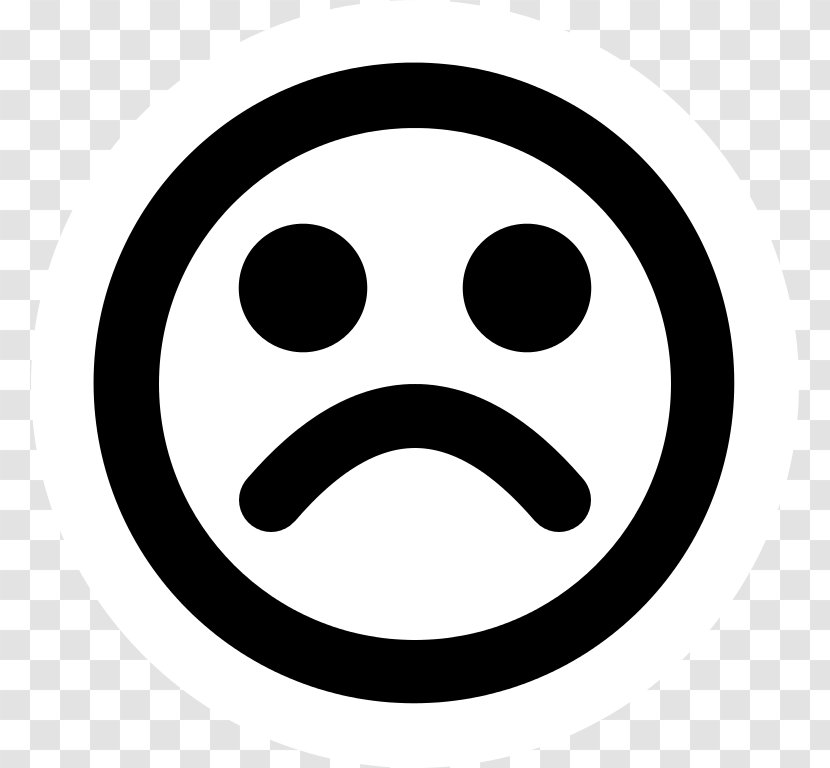 Public Domain Copyright Free Content Creative Commons License - Black And White Sad Face Transparent PNG