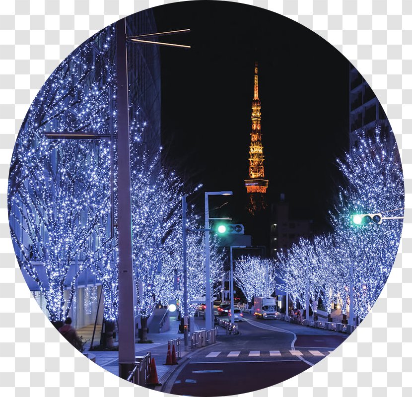 Roppongi Hills Christmas Keyakizaka Dōri イルミネーション Santa Claus - Tokyo Transparent PNG