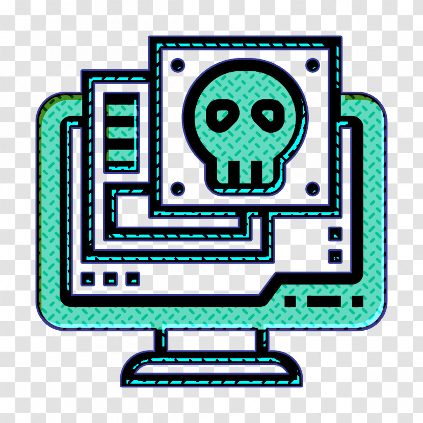 Virus Icon Skull Icon Cyber Crime Icon Transparent PNG