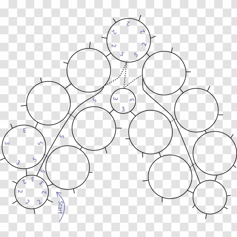 Circle Point White Line Art Angle - Organism Transparent PNG
