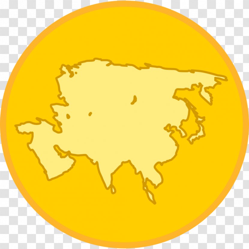 Chaparral China Biome Map Gold - World - Medal Transparent PNG