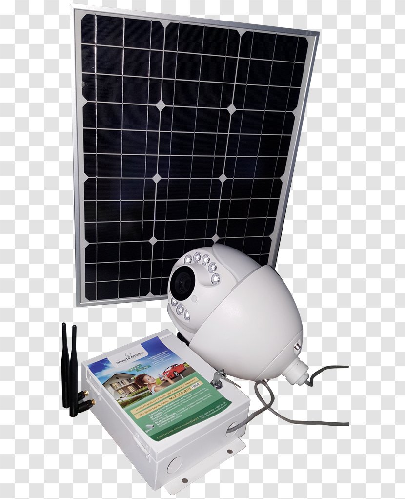 Battery Charger DOMOTIKARAIBES Solar Energy Panels Camera - Closedcircuit Television Transparent PNG