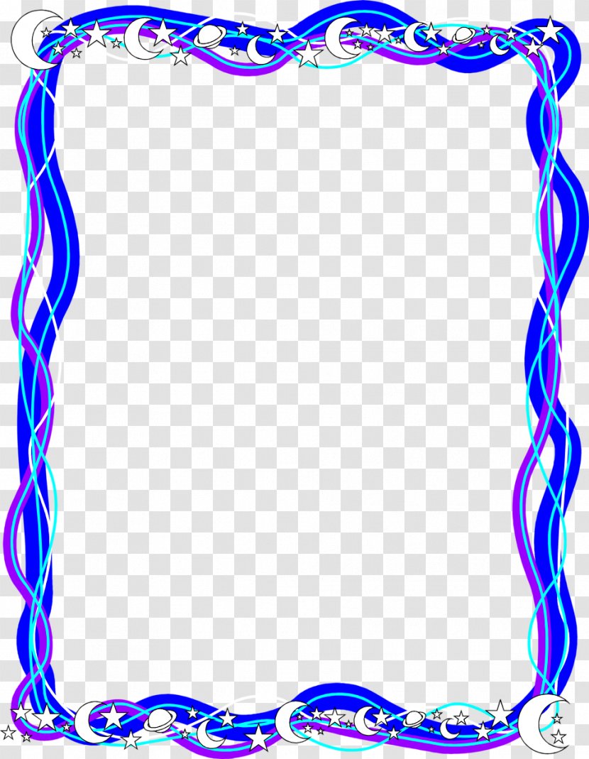 Picture Frame Blue Clip Art - Area - Free Borders And Frames Transparent PNG