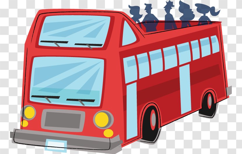 Tour Bus Service Guide Clip Art - Open Top Transparent PNG