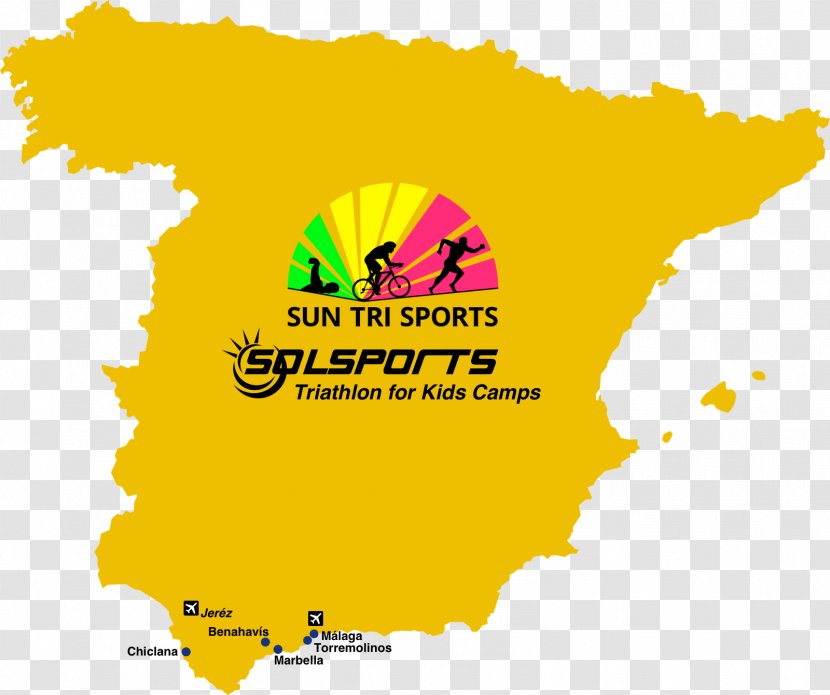 Spain Vector Map - Yellow Transparent PNG