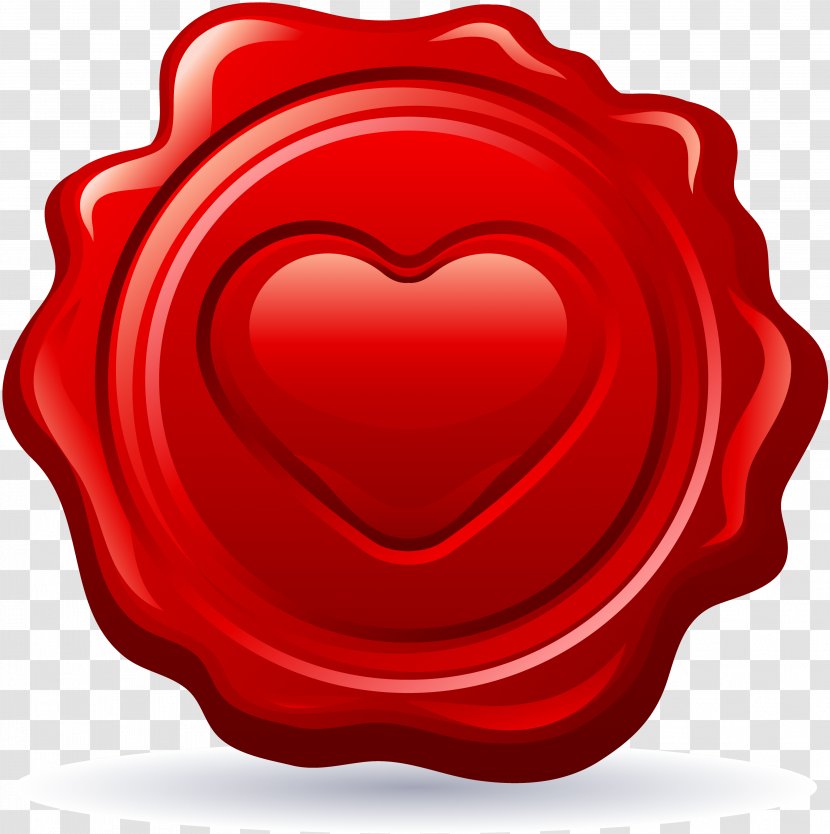 Heart Red Seal Clip Art Transparent PNG