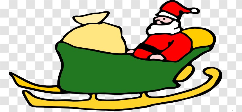 Santa Claus Clip Art Sled Openclipart Free Content - Christmas Day - Rosin Transparent PNG