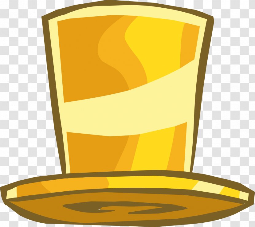 Club Penguin Top Hat Gold Clip Art - Yellow Transparent PNG